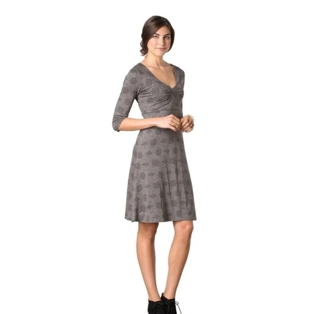 Toad&Co Rosalinda Midi Athletic Dress size M Organic Cotton Granola‎ v